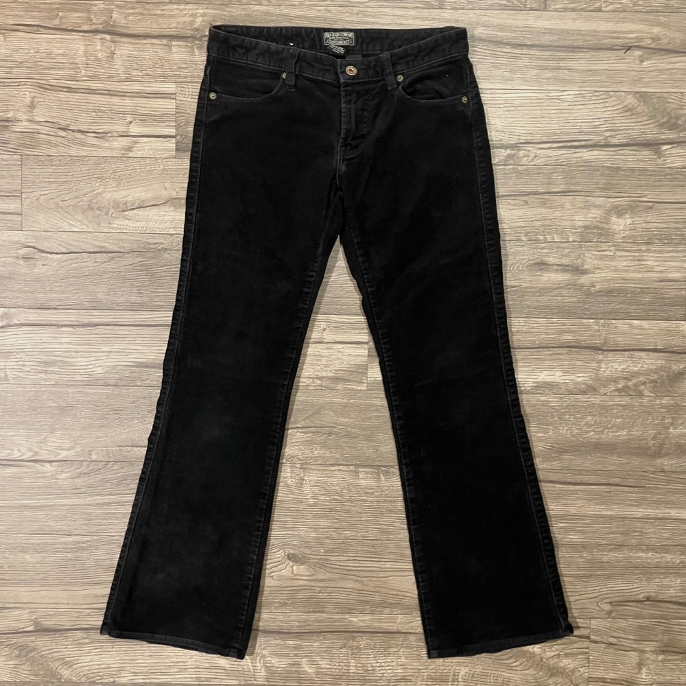Polo Jeans Co Ralph Lauren Corduroy Bootcut Pants Women's 4x30 Low Rise Black